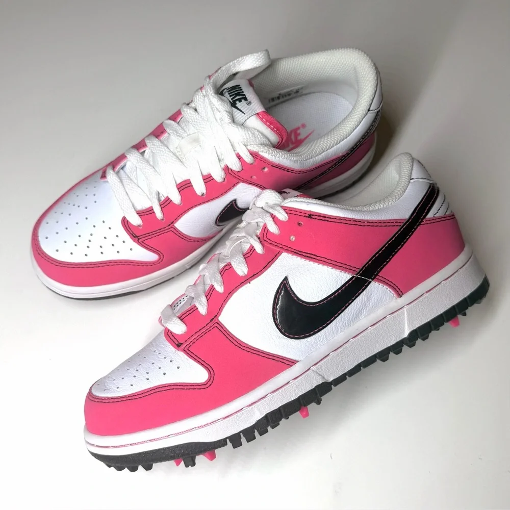 Nike Dunk NG Women’s Golf Shoes White Spark Pink 483907-101 Size- 7.5 - Picture 1 of 9
